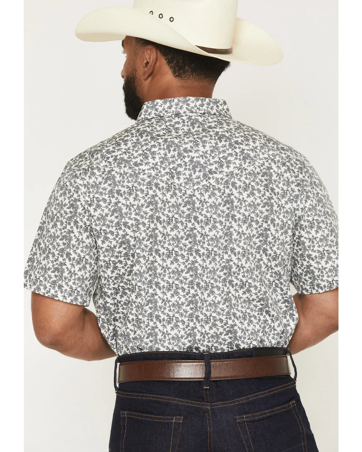 Cody James Men's Flynn Floral Print Short Sleeve Snap Western Shirt sold by Cody James product image thumbnail 4