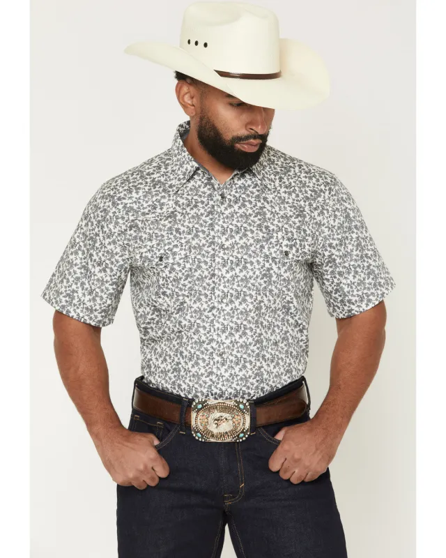 Cody James Men's Flynn Floral Print Short Sleeve Snap Western Shirt sold by Cody James