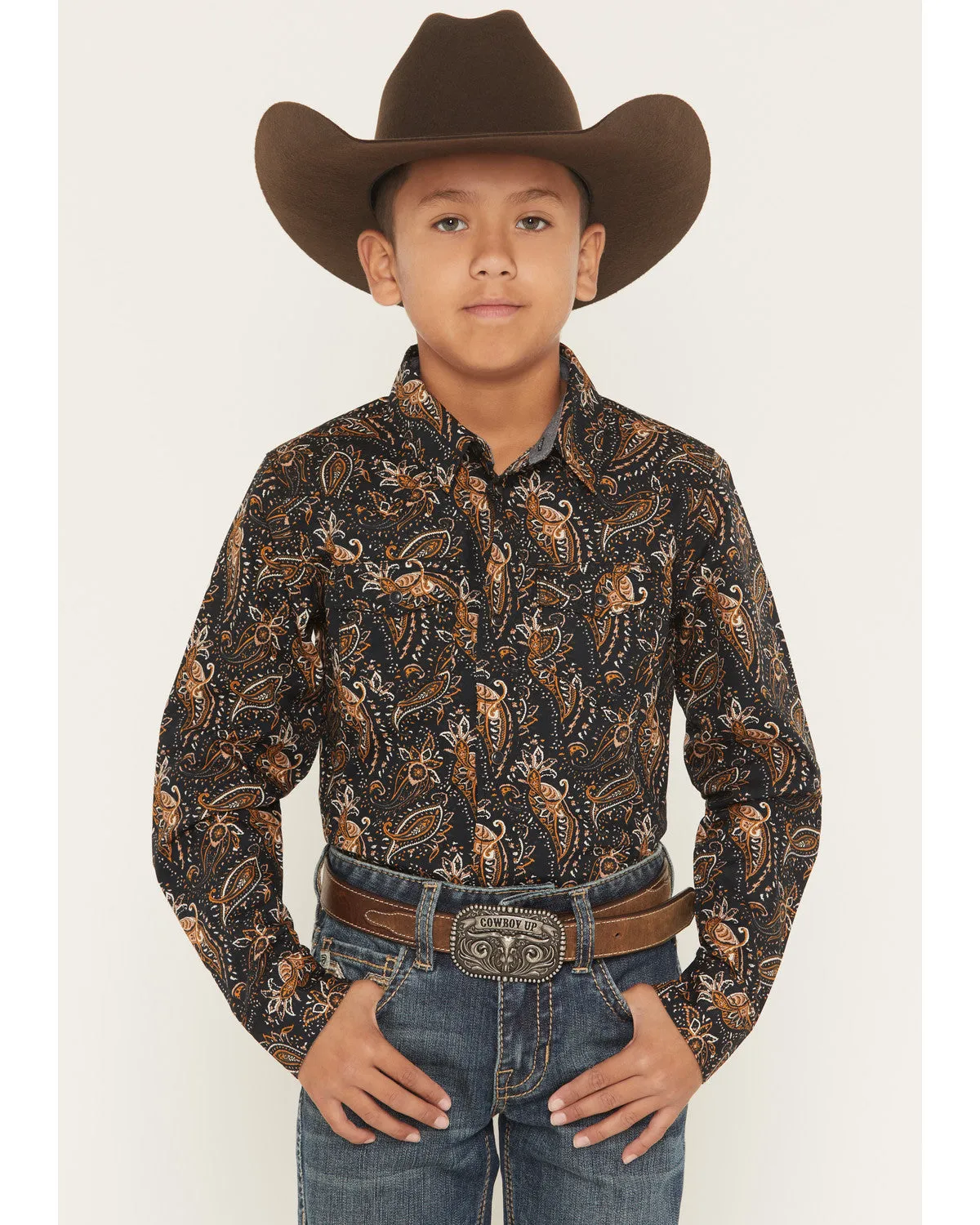 Cody James Men's Canyon Rider Paisley Print Long Sleeve Snap Western Shirt sold by Cody James