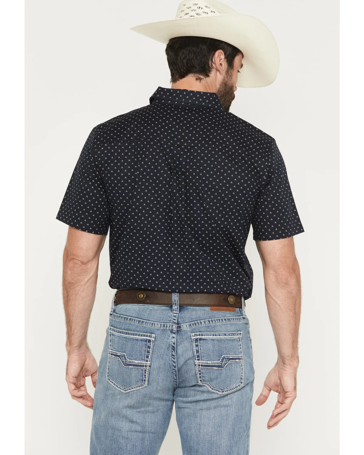 Cody James Men's Barrel Rider Geo Print Short Sleeve Button-Down Stretch Western Shirt sold by Cody James product image thumbnail 4
