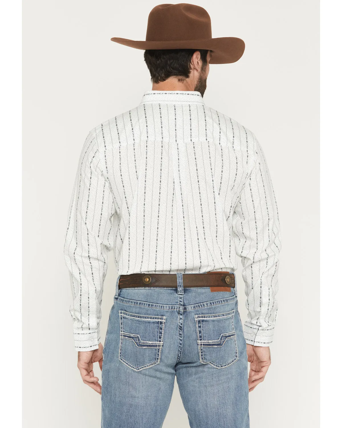 Cody James Men's Ranchers Legend Floral Stripe Print Long Sleeve Button-Down Stretch Western Shirt sold by Cody James product image thumbnail 4