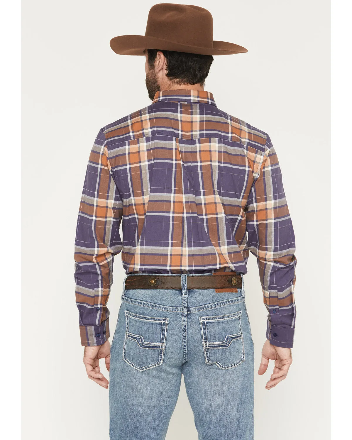 Cody James Men's Smokey Trail Plaid Print Long Sleeve Button-Down Stretch Western Shirt sold by Cody James product image thumbnail 4