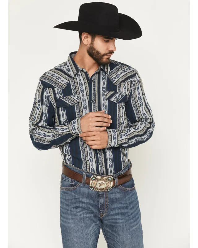Cody James Men's Ford Southwestern Stripe Print Long Sleeve Snap Western Shirt sold by Cody James