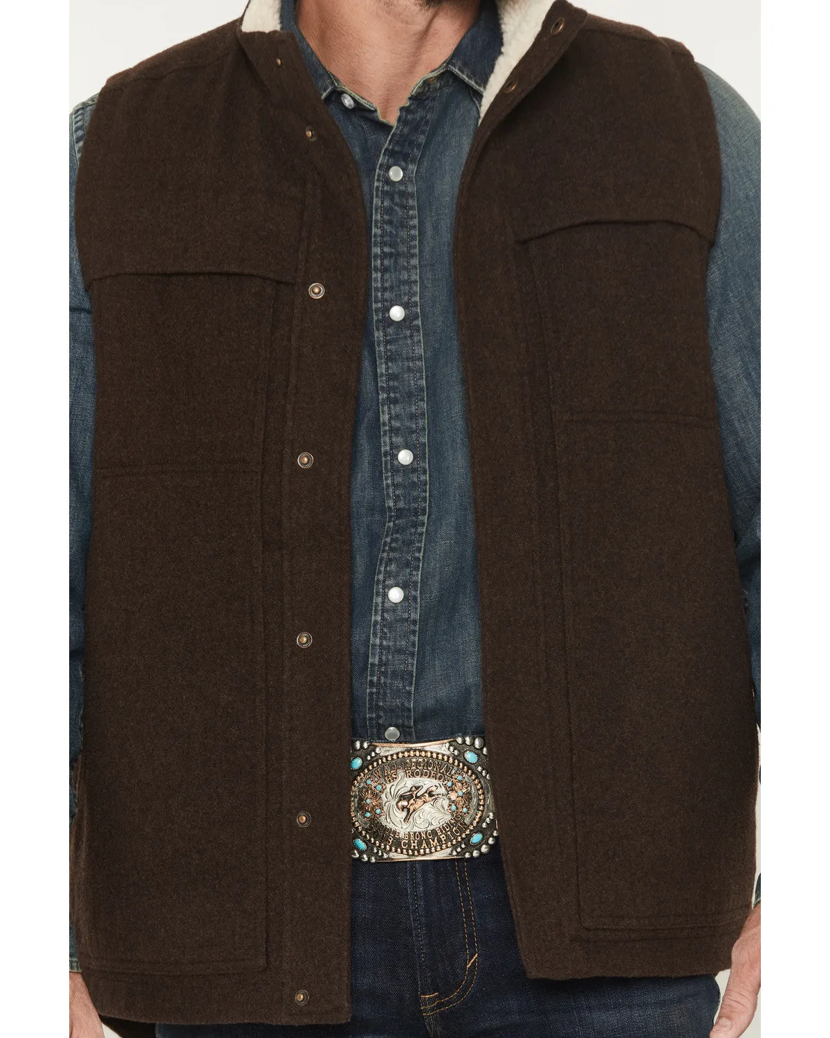 Cody James Men's Miller Sherpa Lined Wool Vest sold by Cody James product image thumbnail 3