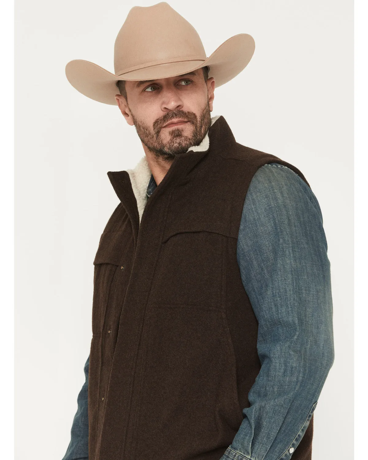 Cody James Men's Miller Sherpa Lined Wool Vest sold by Cody James product image thumbnail 2