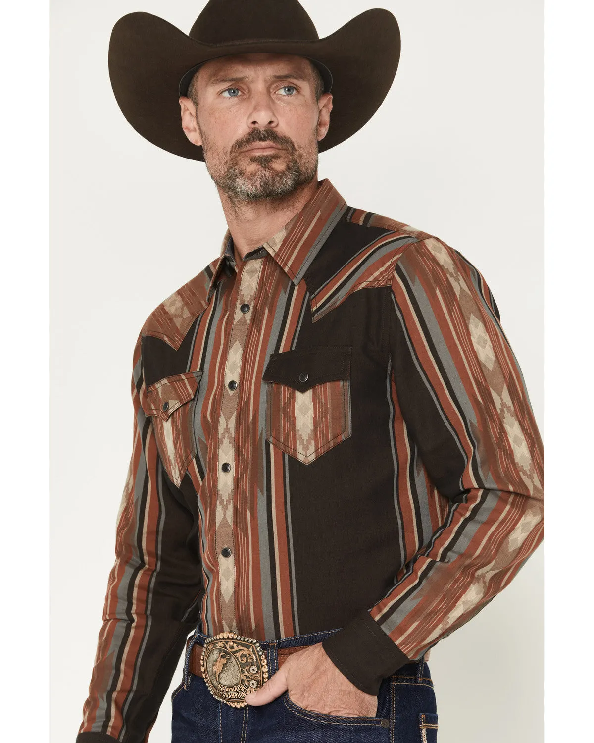 Cody James Men's Desert Trail Southwestern Stripe Print Long Sleeve Snap Western Shirt - Big sold by Cody James product image thumbnail 2