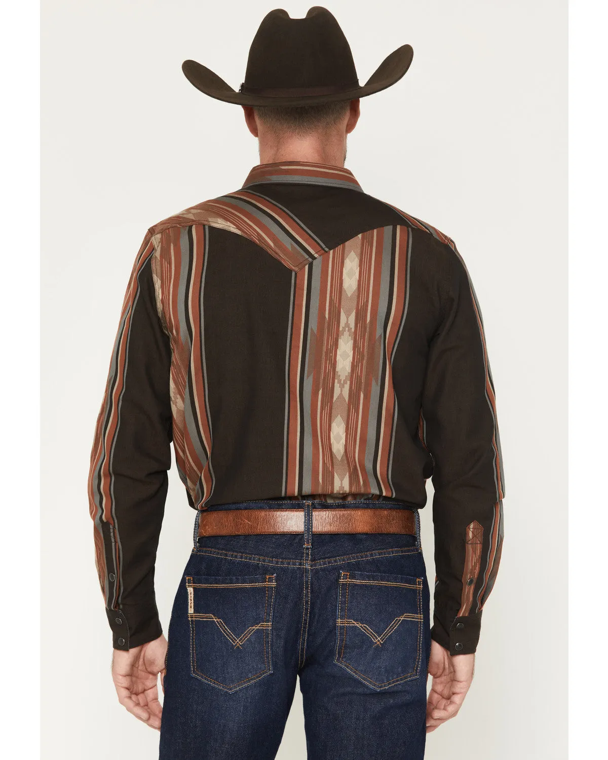 Cody James Men's Desert Trail Southwestern Stripe Print Long Sleeve Snap Western Shirt sold by Cody James product image thumbnail 4