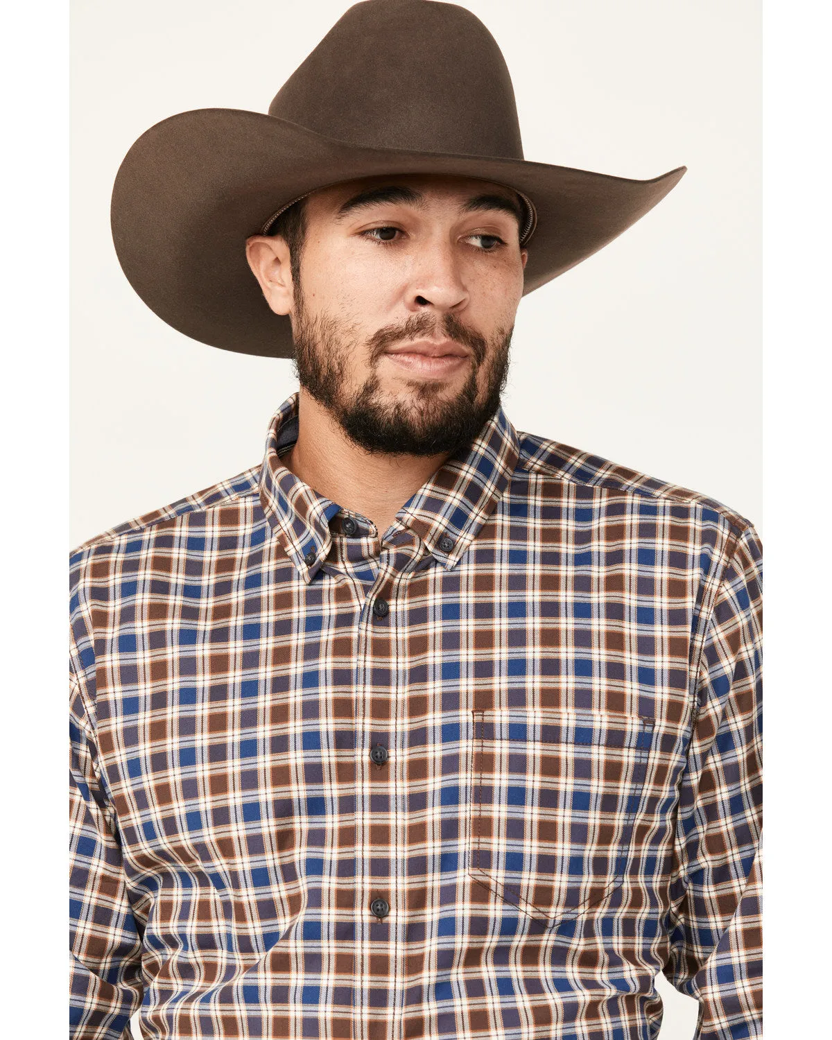 Cody James Men's Hound Dog Plaid Print Long Sleeve Button-Down Western Shirt - Tall sold by Cody James product image thumbnail 2