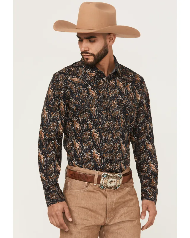 Cody James Men's Desert Dapper Paisley Print Long Sleeve Snap Western Shirt - Tall made by Cody James