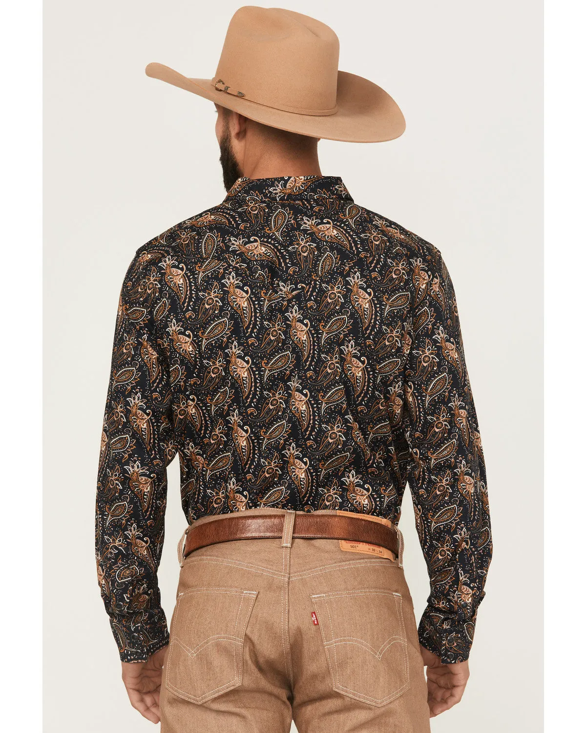 Cody James Men's Desert Dapper Paisley Print Long Sleeve Snap Western Shirt - Big sold by Cody James product image thumbnail 4