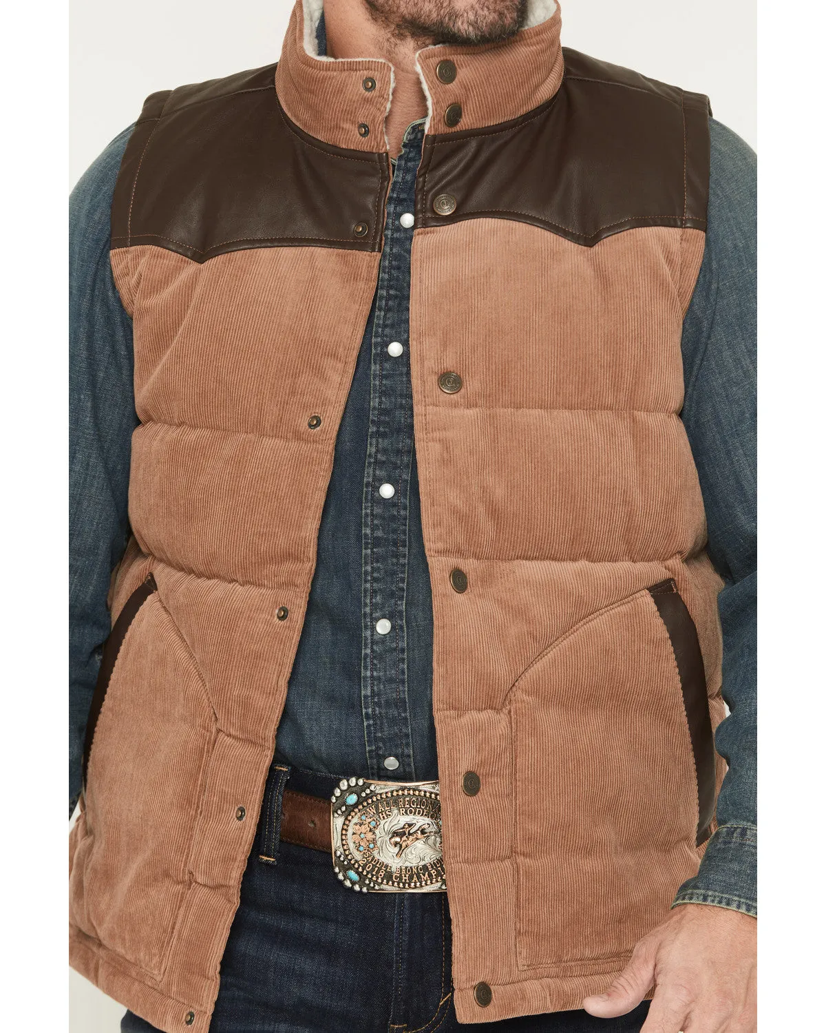 Cody James Men's Lonoke Corduroy Puffer Vest sold by Cody James product image thumbnail 3
