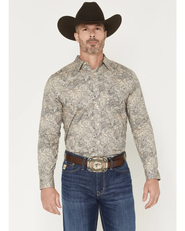 Cody James Men's Neverland Paisley Print Long Sleeve Button-Down Stretch Western Shirt sold by Cody James