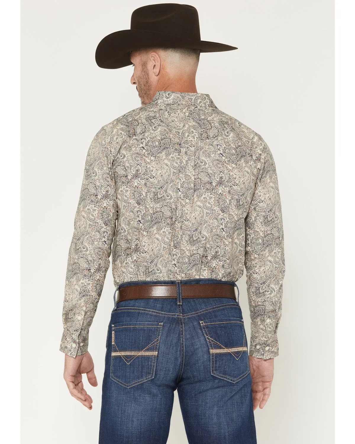 Cody James Men's Neverland Paisley Print Long Sleeve Button-Down Stretch Western Shirt sold by Cody James product image thumbnail 4