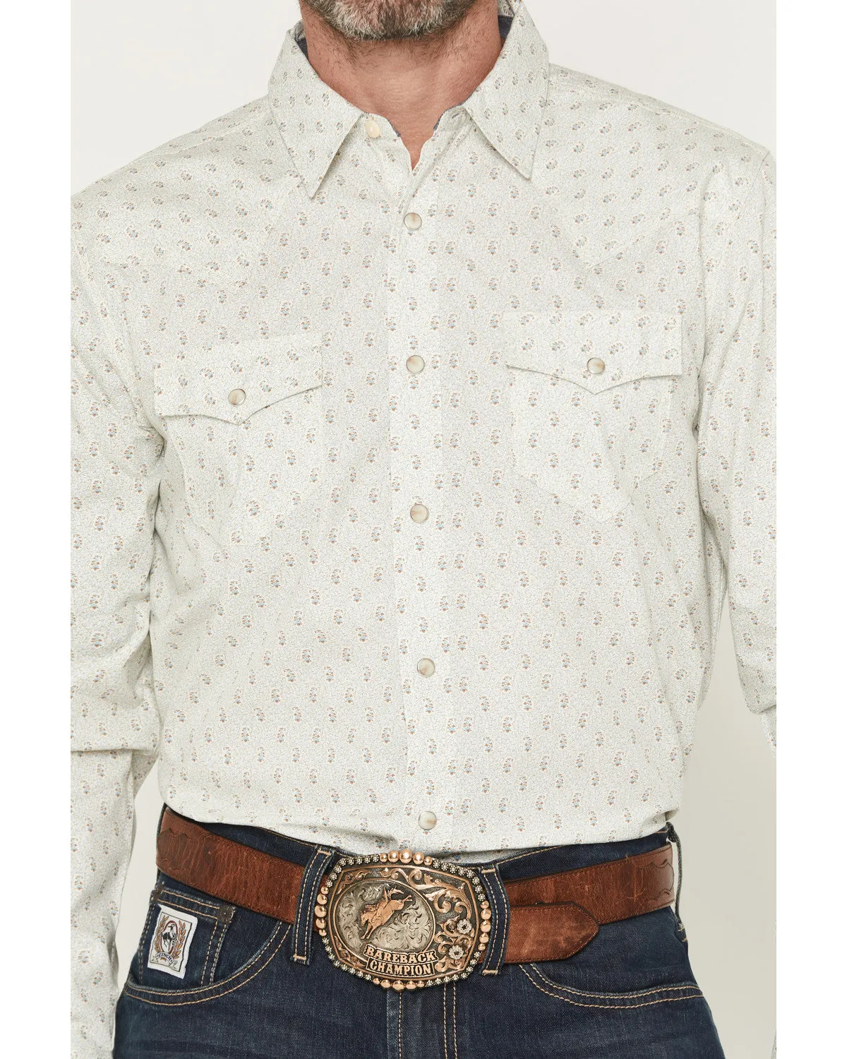 Cody James Men's Rocky Range Paisley Print Long Sleeve Snap Western Shirt sold by Cody James product image thumbnail 3
