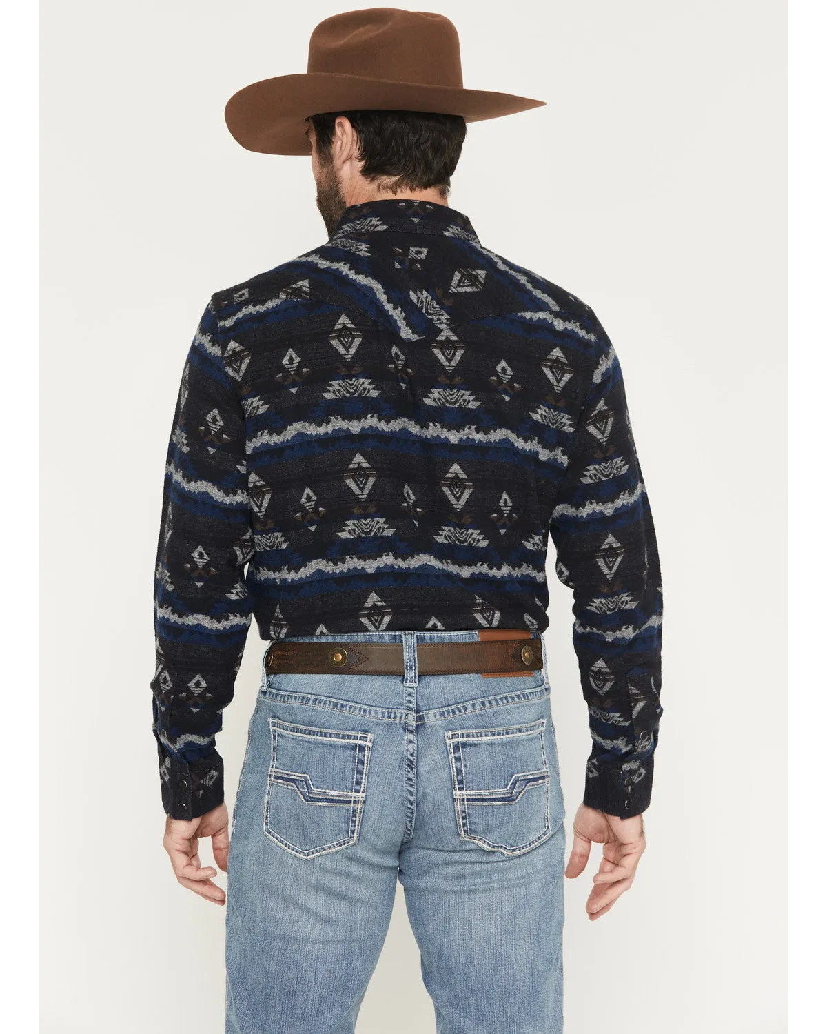 Cody James Men's Ironwood Southwestern Striped Long Sleeve Snap Flannel Shirt sold by Cody James product image thumbnail 4