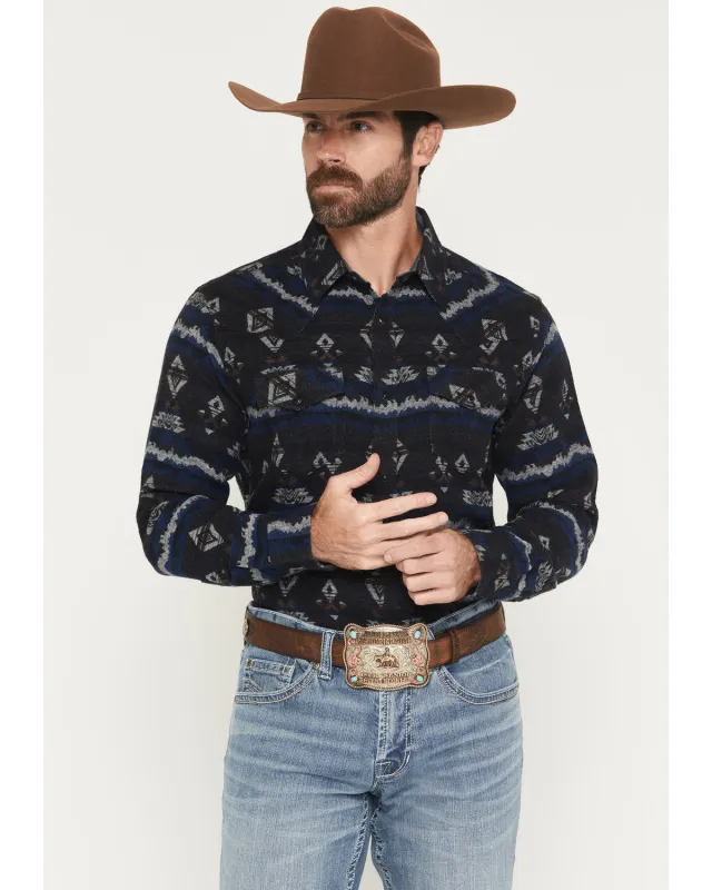 Cody James Men's Ironwood Southwestern Striped Long Sleeve Snap Flannel Shirt made by Cody James