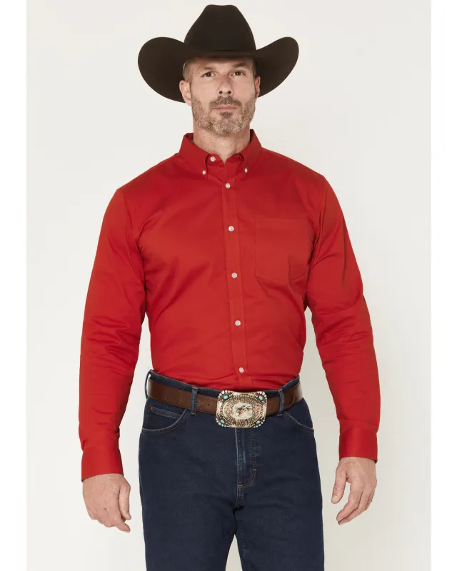 Cody James Men's Performance Twill Solid Long Sleeve Button-Down Stretch Western Shirt - Tall sold by Cody James