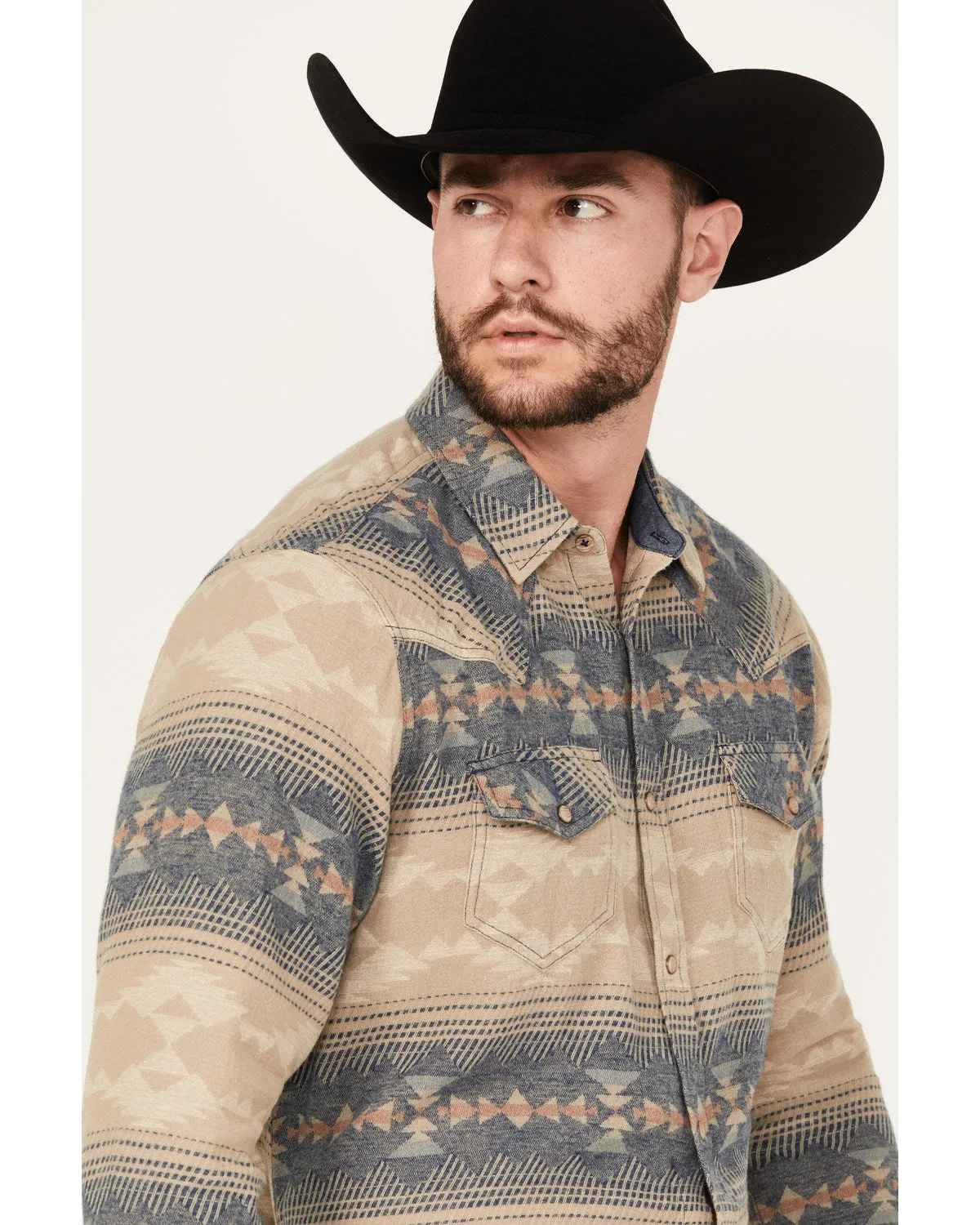 Cody James Men's Arrow Bear Southwestern Print Long Sleeve Snap Western Shirt sold by Cody James product image thumbnail 2