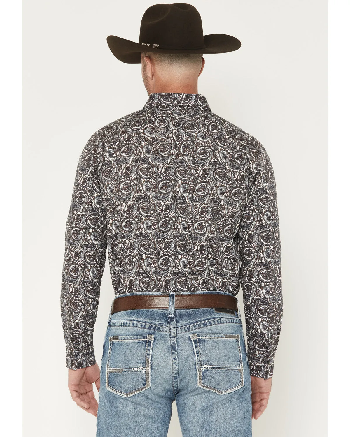 Cody James Men's Mountain Ranger Paisley Print Long Sleeve Snap Western Shirt sold by Cody James product image thumbnail 4