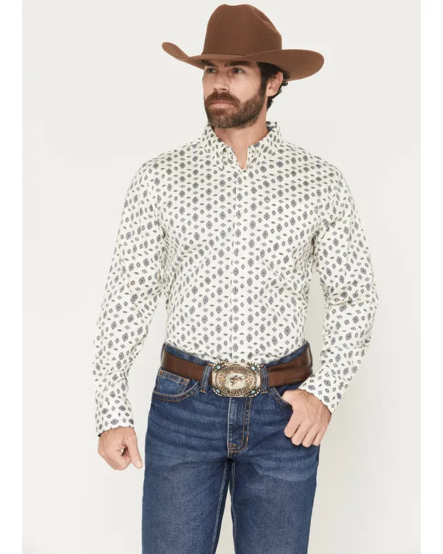 Cody James Men's Horizon View Southwestern Geo Print Long Sleeve Button-Down Stretch Western Shirt sold by Cody James