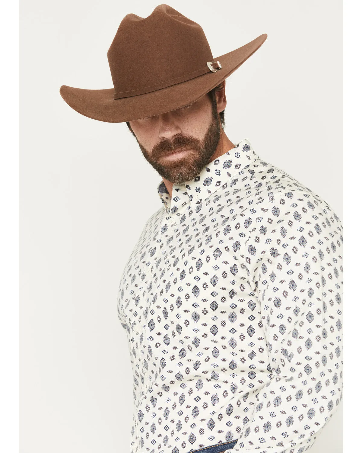 Cody James Men's Horizon View Southwestern Geo Print Long Sleeve Button-Down Stretch Western Shirt sold by Cody James product image thumbnail 2