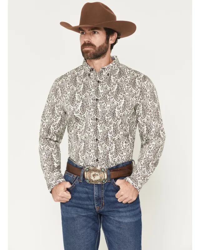 Cody James Men's Dagget 2.0 Paisley Print Long Sleeve Button-Down Stretch Western Shirt made by Cody James