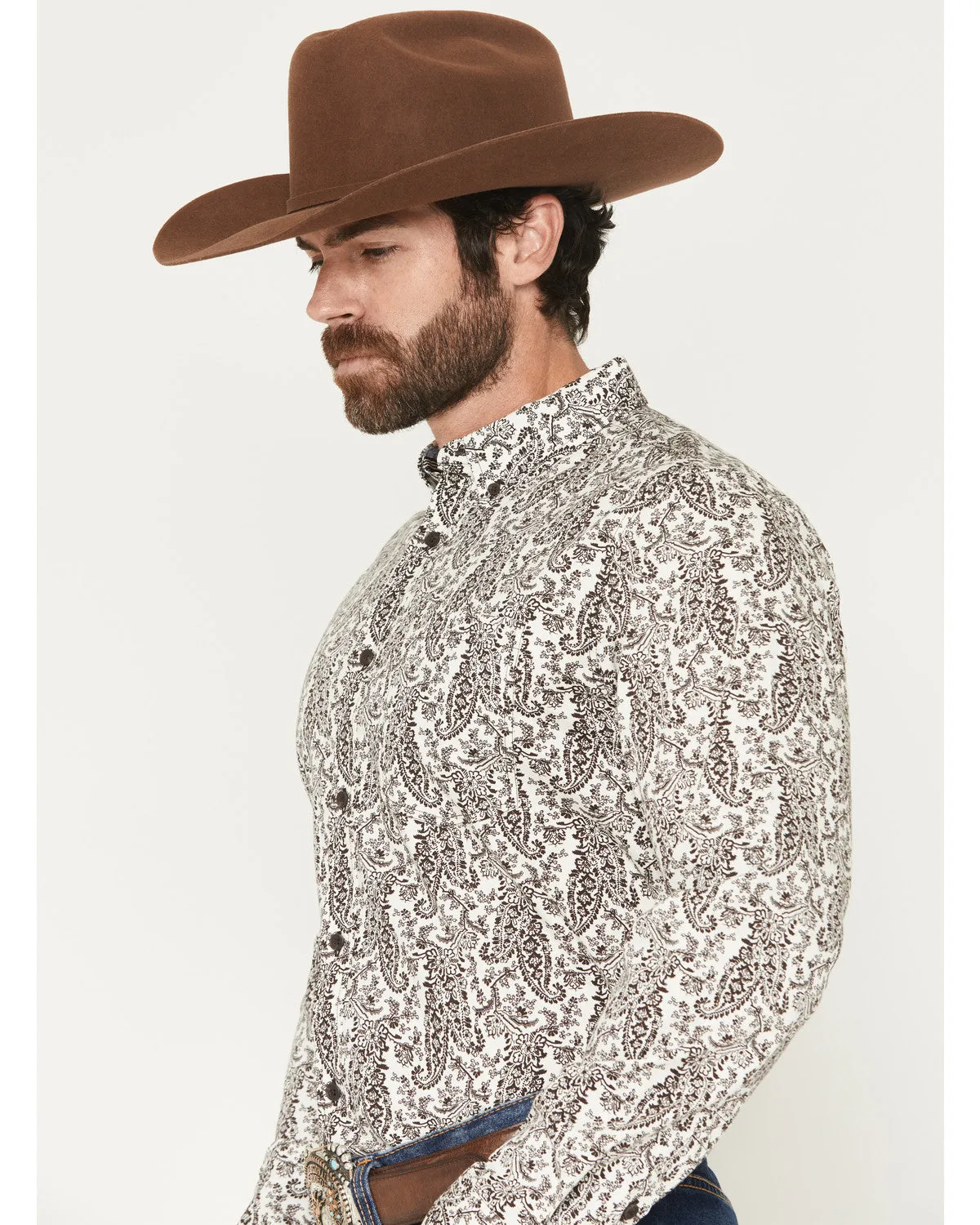Cody James Men's Dagget 2.0 Paisley Print Long Sleeve Button-Down Stretch Western Shirt sold by Cody James product image thumbnail 2