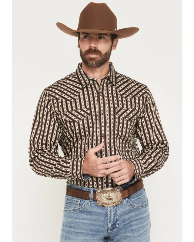 Cody James Men's Cowboys Legacy Southwestern Striped Long Sleeve Snap Western Shirt sold by Cody James
