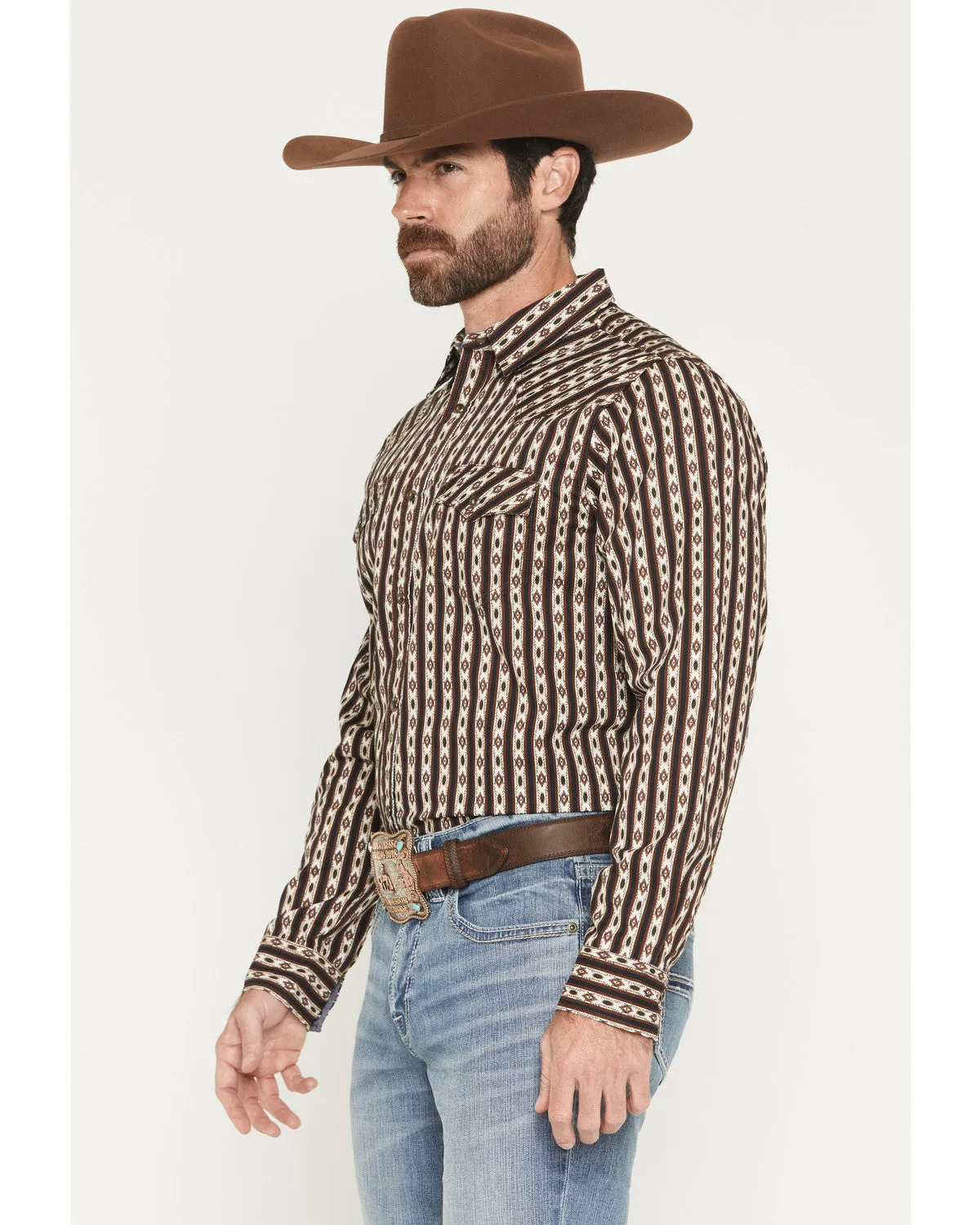 Cody James Men's Cowboys Legacy Southwestern Striped Long Sleeve Snap Western Shirt sold by Cody James product image thumbnail 2