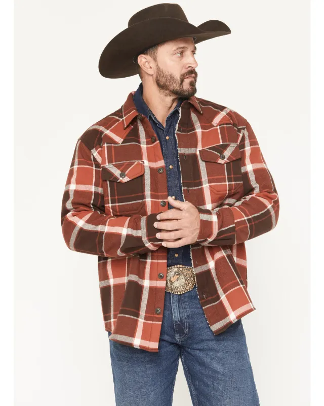 Cody James Men's Baxter Sherpa Lined Plaid Print Flannel Shirt Jacket sold by Cody James