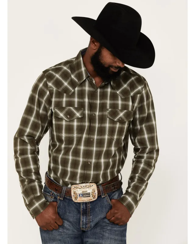 Cody James Men's Lost Trail Plaid Print Long Sleeve Snap Western Shirt sold by Cody James