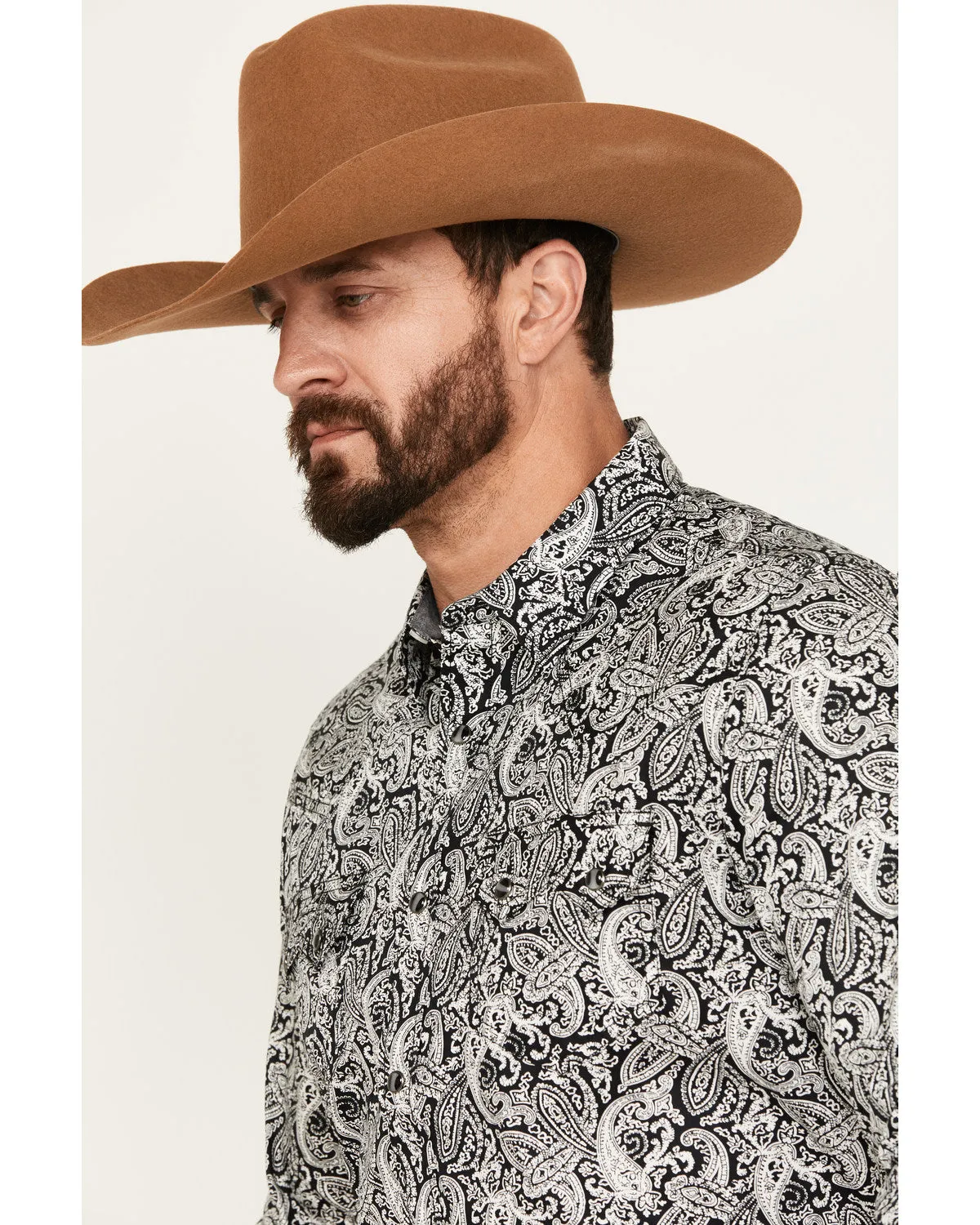 Cody James Men's Mamba Paisley Print Long Sleeve Western Snap Shirt sold by Cody James product image thumbnail 2