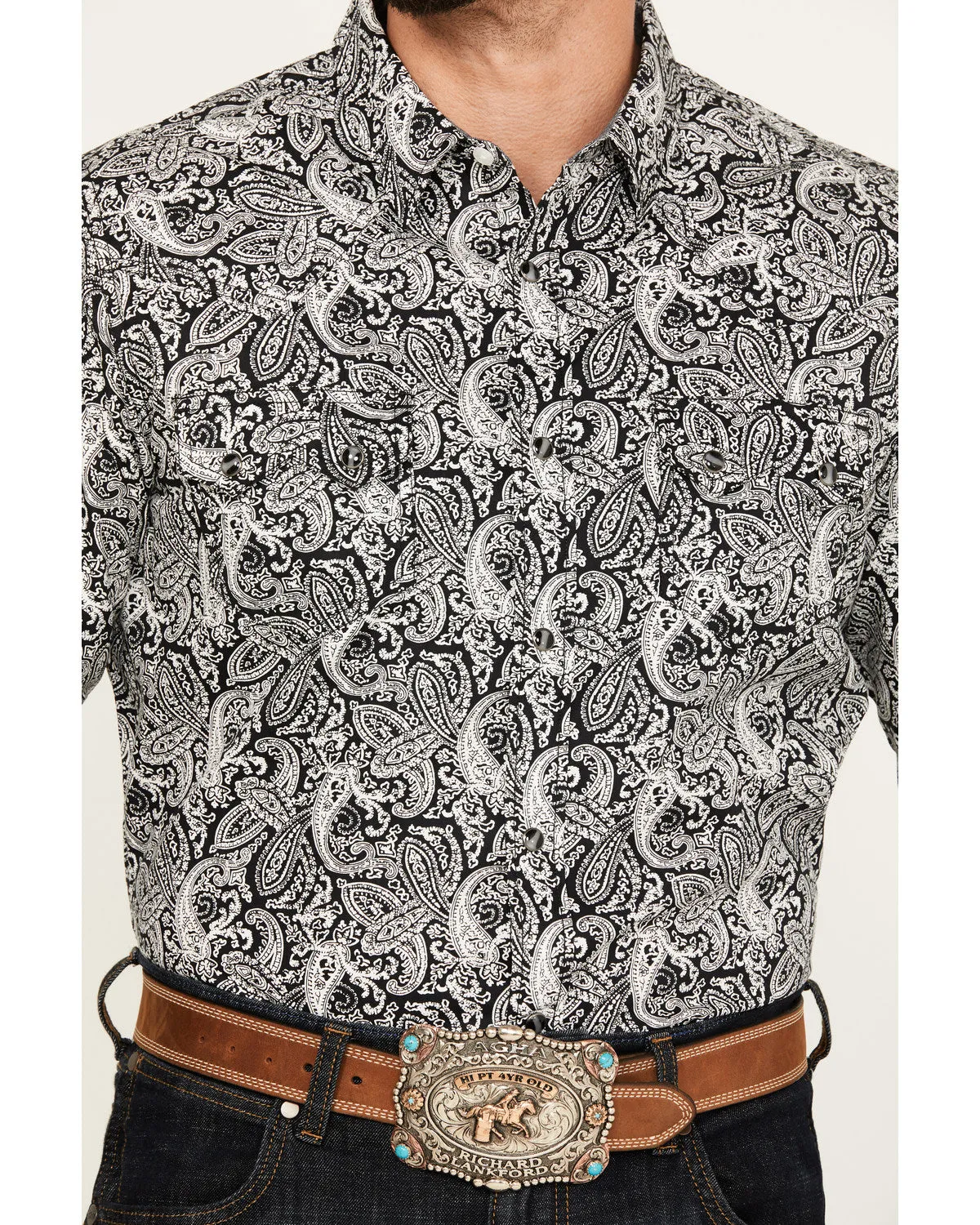 Cody James Men's Mamba Paisley Print Long Sleeve Western Snap Shirt sold by Cody James product image thumbnail 3