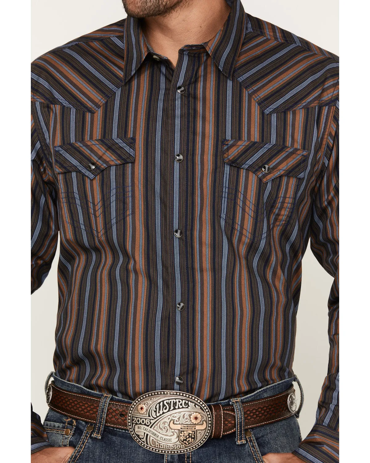 Cody James Men's Finals Day Striped Long Sleeve Western Snap Shirt sold by Cody James product image thumbnail 3