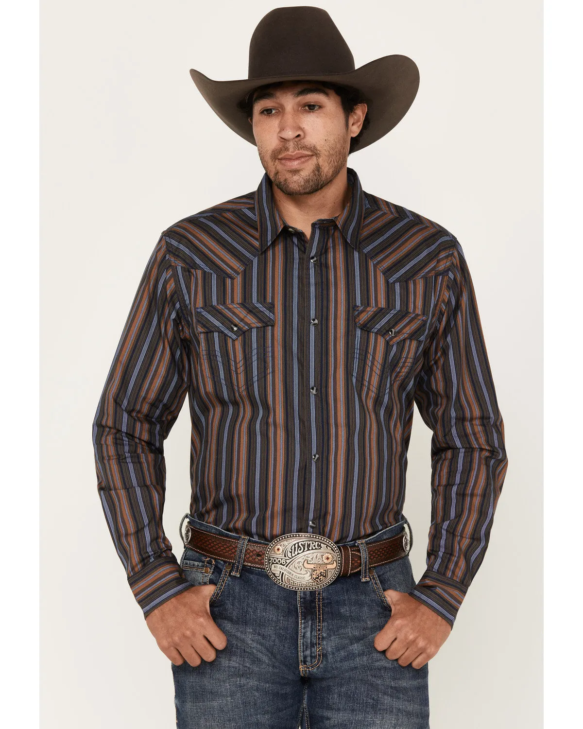 Cody James Men's Finals Day Striped Long Sleeve Western Snap Shirt sold by Cody James