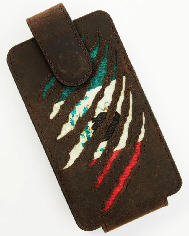 Cody James Men's Scratch Mexican Flag Cell Phone Holder Clip-On Case made by Cody James