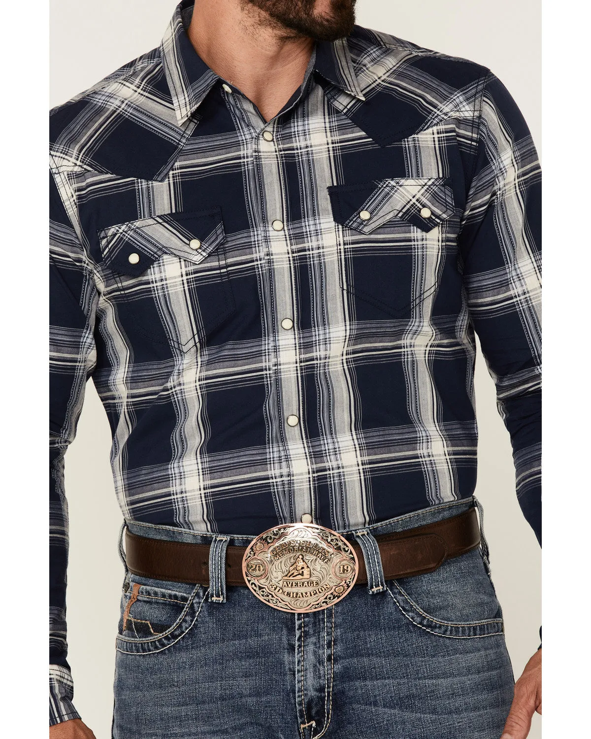 Cody James Men's Transfer Large Plaid Long Sleeve Snap Western Shirt sold by Cody James product image thumbnail 3
