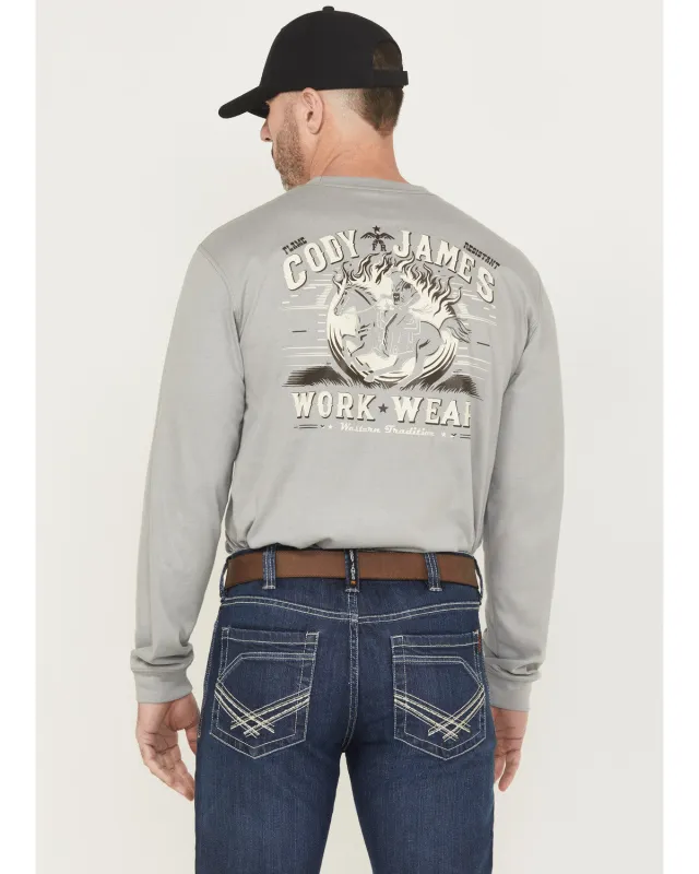 Cody James Men's Old West Graphic Long Sleeve Work T-Shirt sold by Cody James
