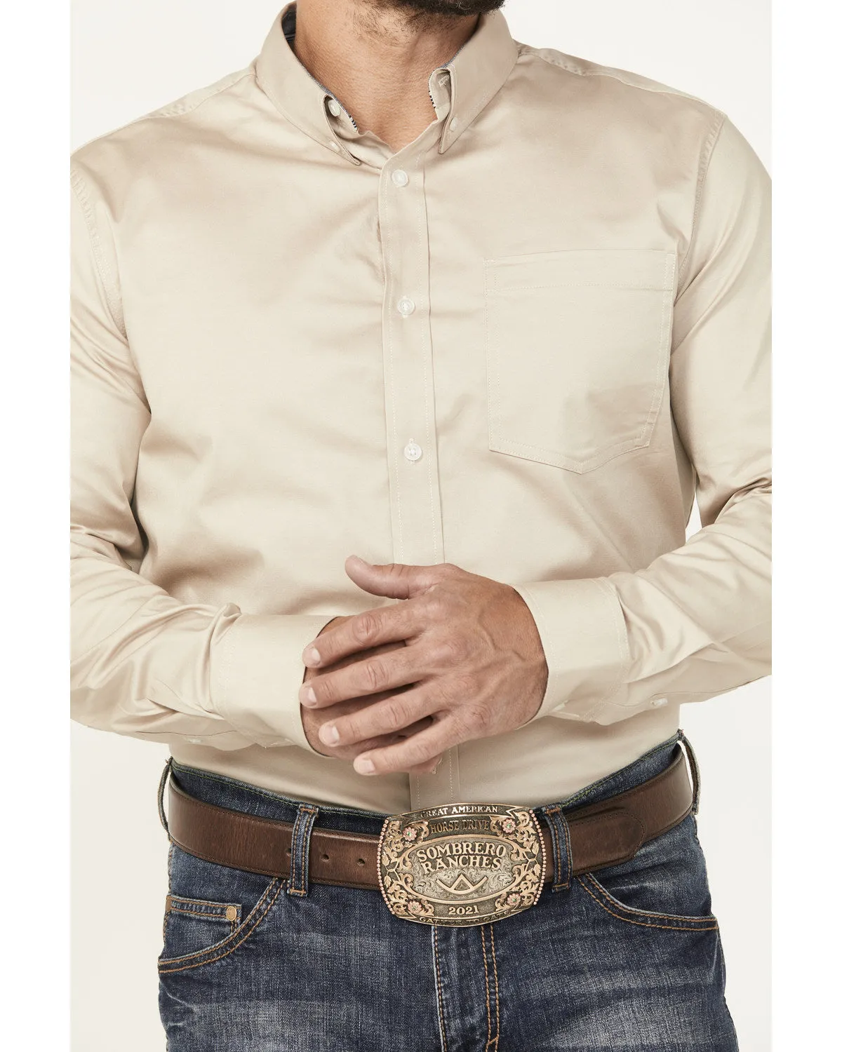 Cody James Men's Basic Twill Long Sleeve Button-Down Performance Western Shirt - Tall sold by Cody James product image thumbnail 3