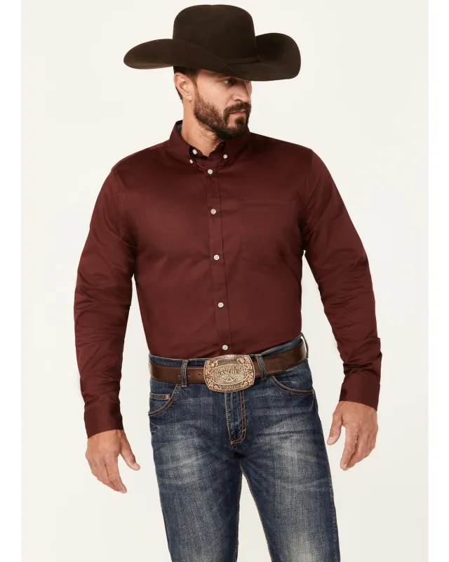 Cody James Men's Basic Twill Long Sleeve Button-Down Performance Western Shirt made by Cody James