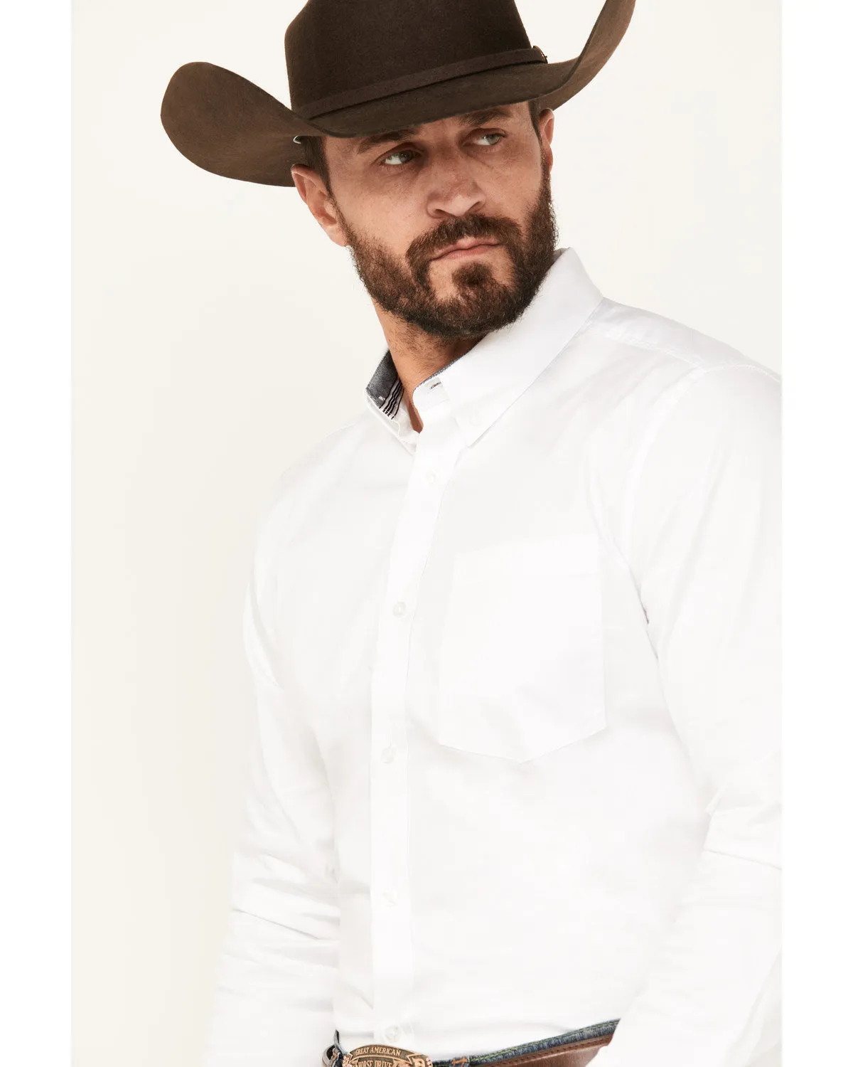 Cody James Men's Basic Twill Long Sleeve Button-Down Performance Western Shirt sold by Cody James product image thumbnail 2