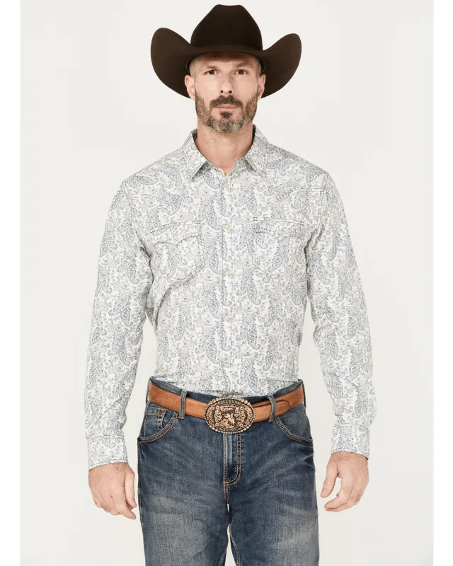 Cody James Men's Dagget Paisley Print Long Sleeve Snap Western Shirt made by Cody James