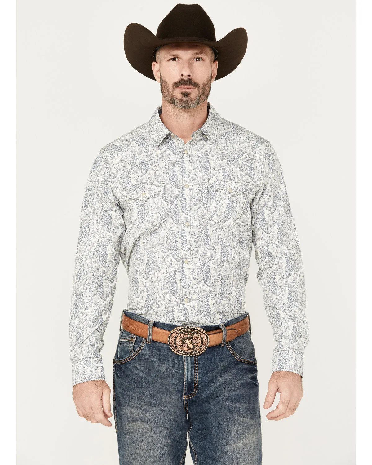 Cody James Men's Dagget Paisley Print Long Sleeve Snap Western Shirt sold by Cody James