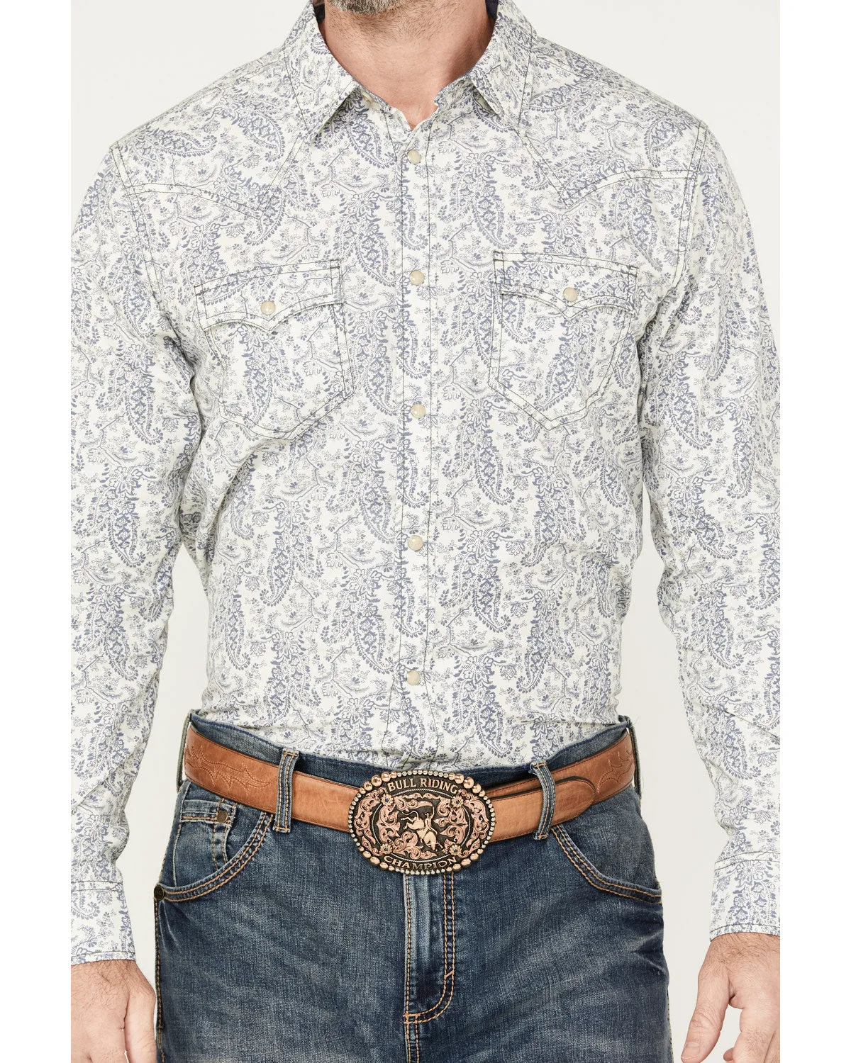 Cody James Men's Dagget Paisley Print Long Sleeve Snap Western Shirt sold by Cody James product image thumbnail 3