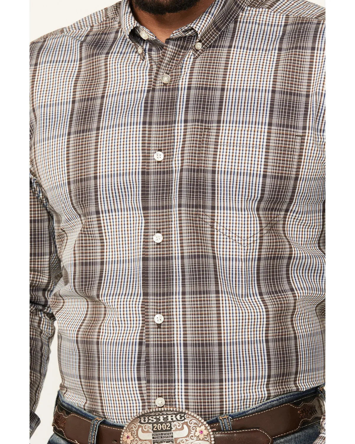 Cody James Men's Fiesta Plaid Print Long Sleeve Button-Down Western Shirt sold by Cody James product image thumbnail 3
