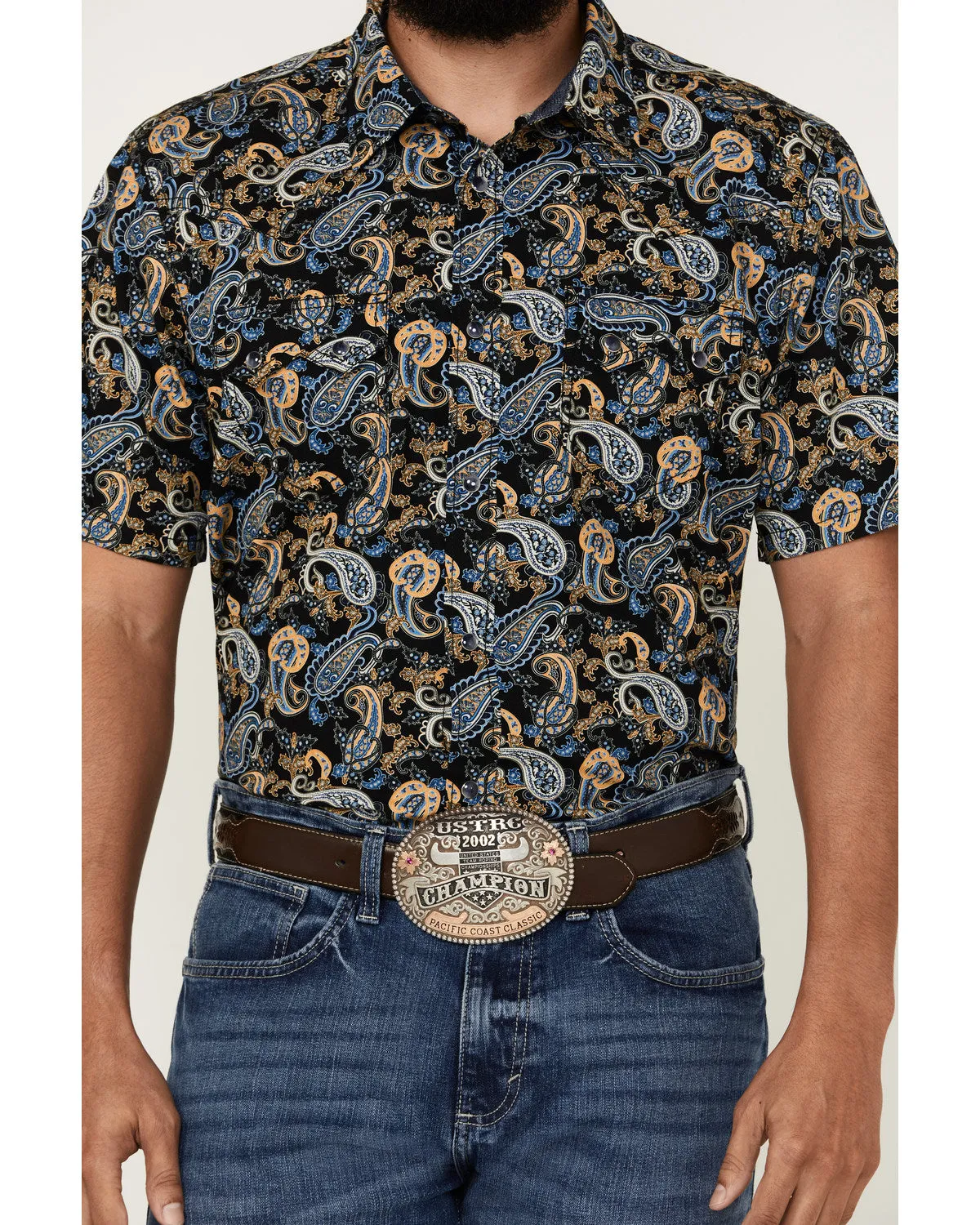 Cody James Men's 18 Carat Paisley Print Short Sleeve Snap Western Shirt sold by Cody James product image thumbnail 3