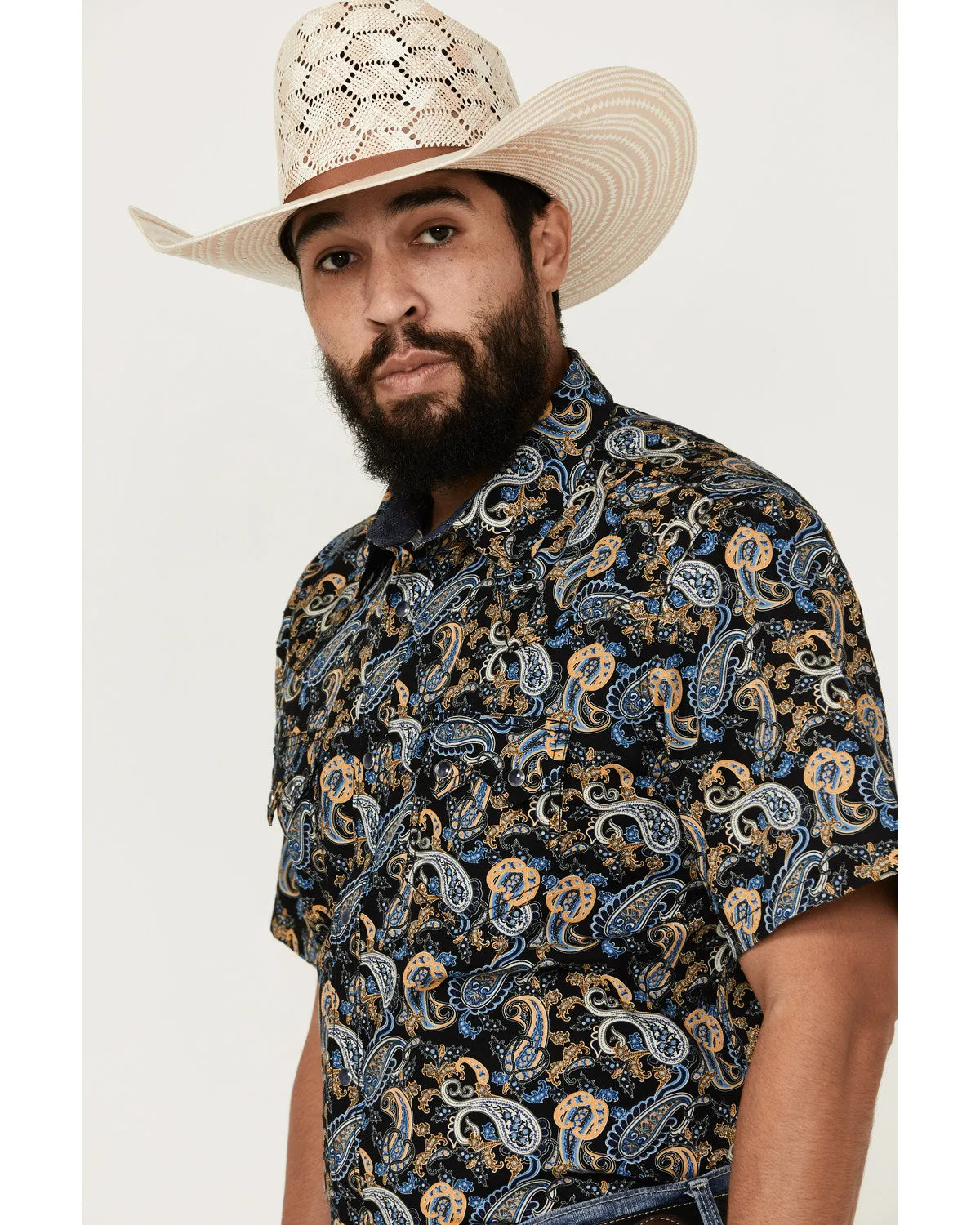 Cody James Men's 18 Carat Paisley Print Short Sleeve Snap Western Shirt sold by Cody James product image thumbnail 2