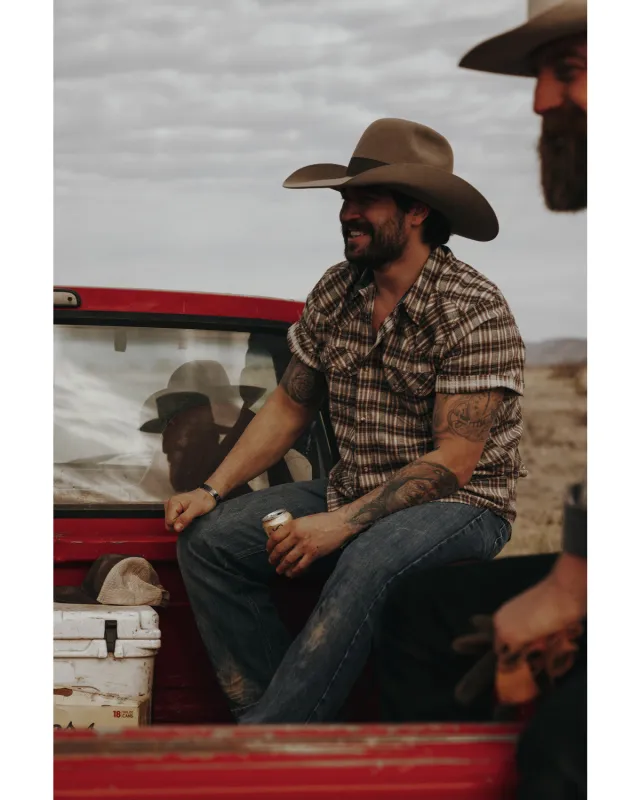 Cody James Men's Grit Plaid Print Short Sleeve Snap Western Shirt sold by Cody James