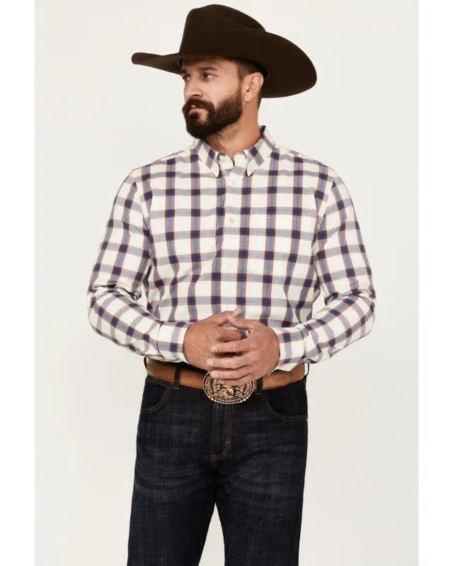 Cody James Men's Yeehaw Plaid Print Long Sleeve Button-Down Stretch Western Shirt sold by Cody James