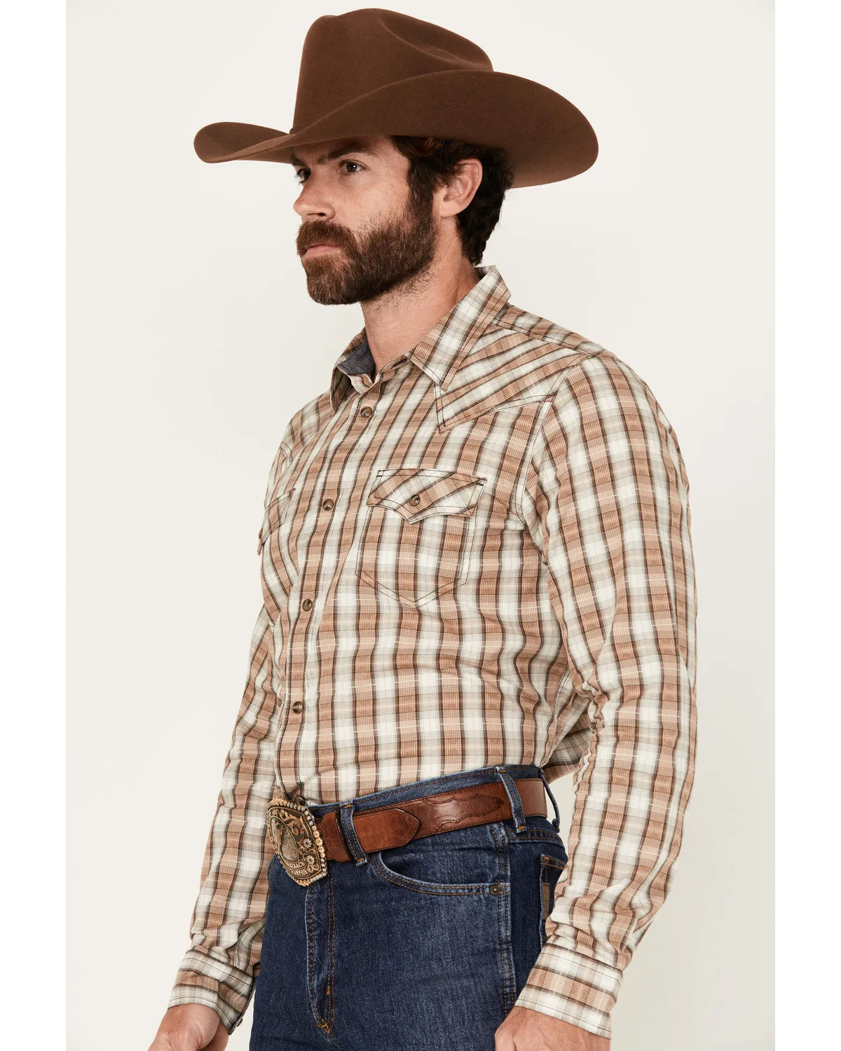 Cody James Men's Buck Off Plaid Print Long Sleeve Snap Western Shirt sold by Cody James product image thumbnail 2